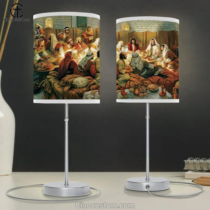 Last Supper Table Lamp For Bedroom 6 - Jesus Table Lamp - Christian Lamp Art - Jesus Room Decor