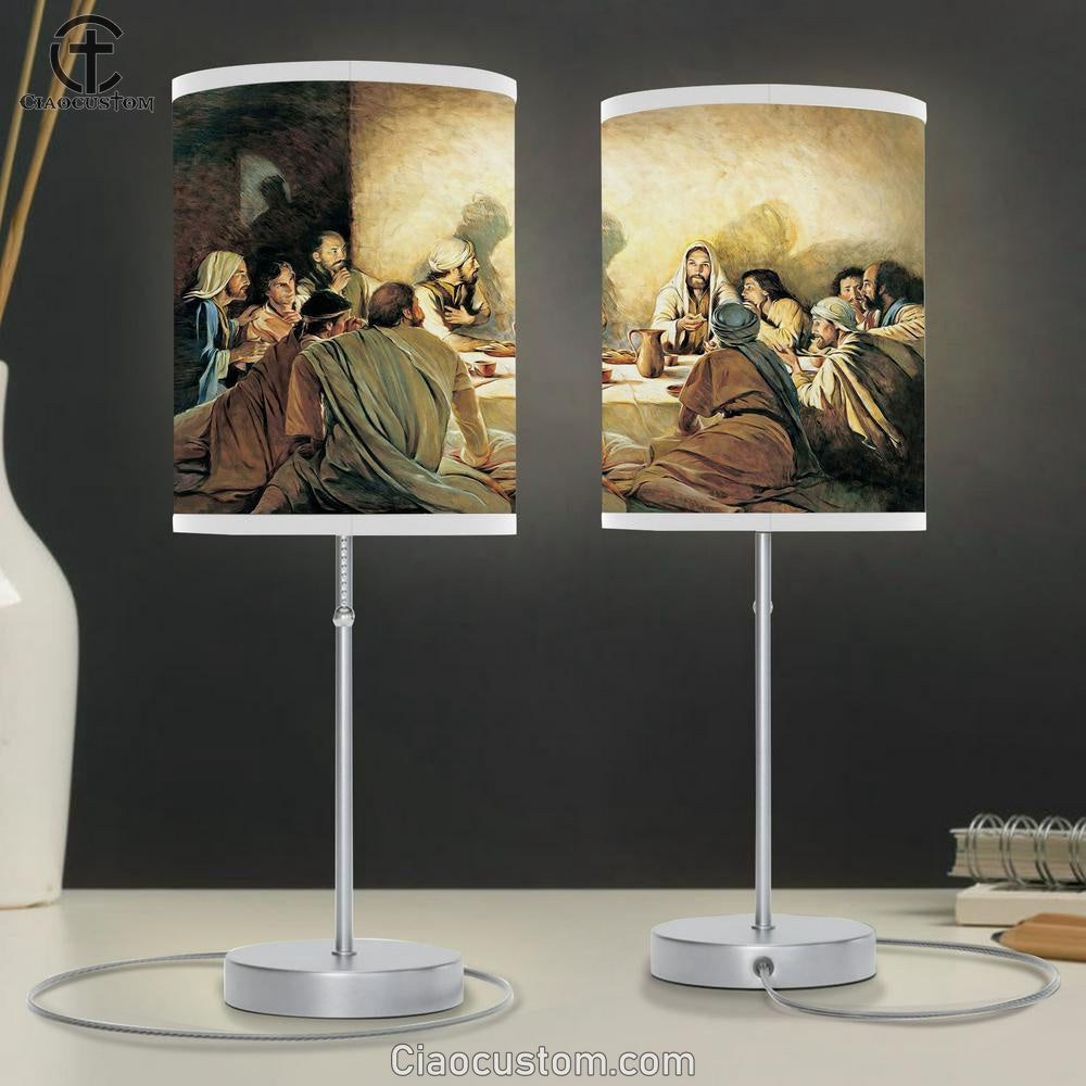Last Supper Table Lamp For Bedroom 8 - Jesus Table Lamp - Christian Lamp Art - Jesus Room Decor