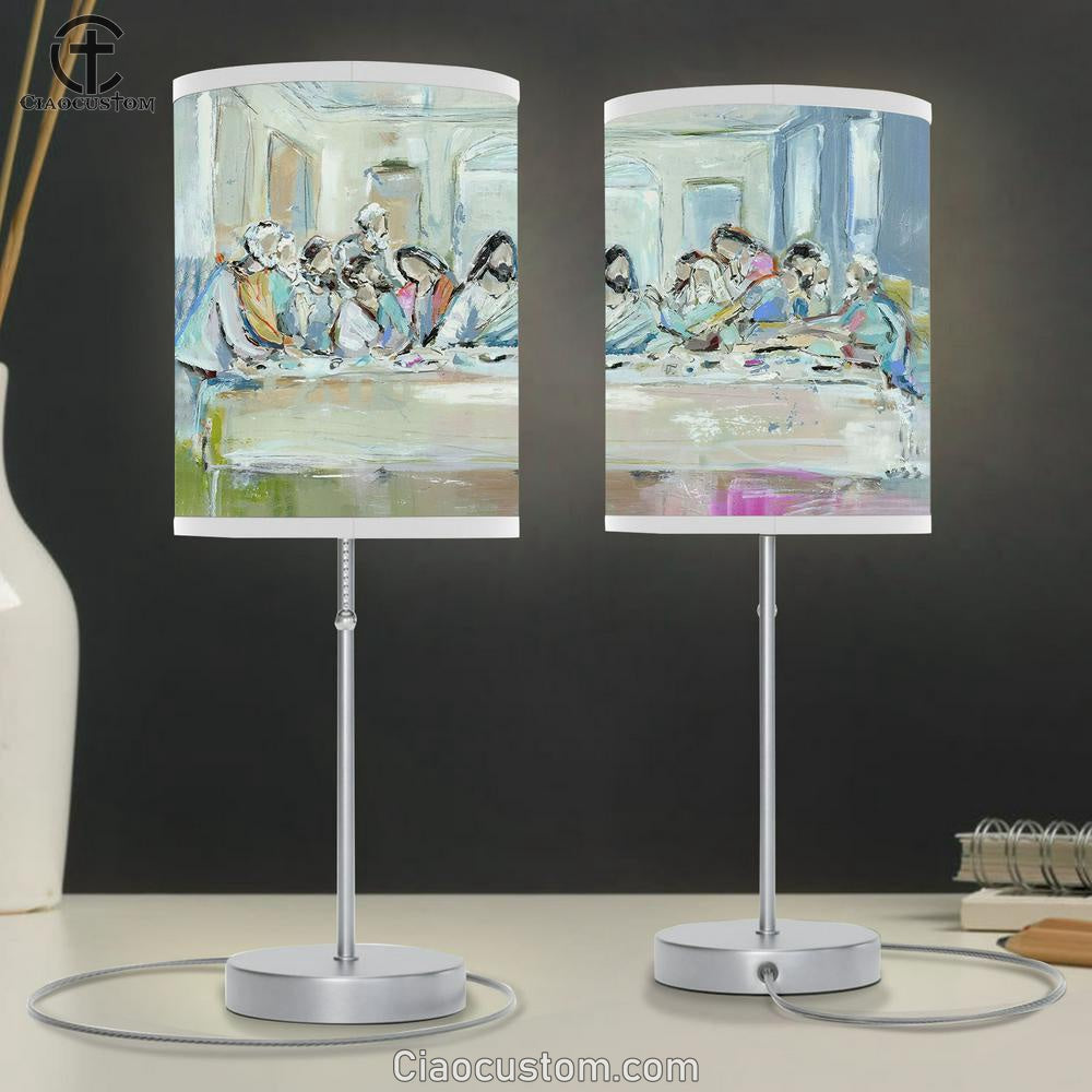 Last Supper Table Lamp For Bedroom 9 - Jesus Table Lamp - Christian Lamp Art - Jesus Room Decor