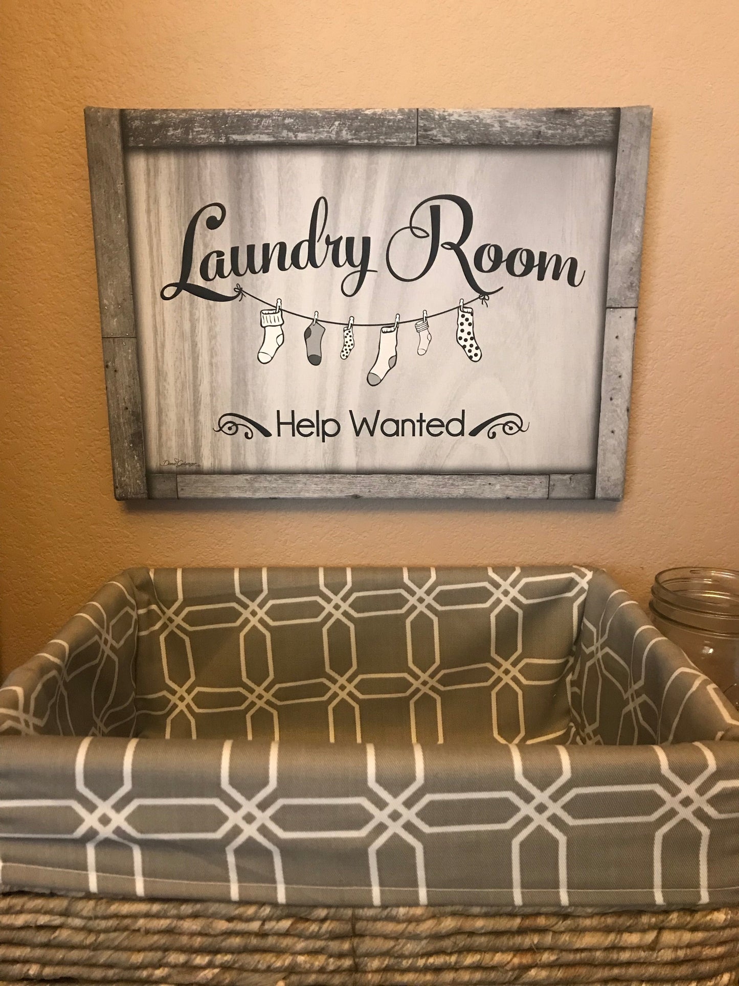 Laundry Room Help Wanted Canvas Wall Art - Christian Wall Decor - Religious Gift