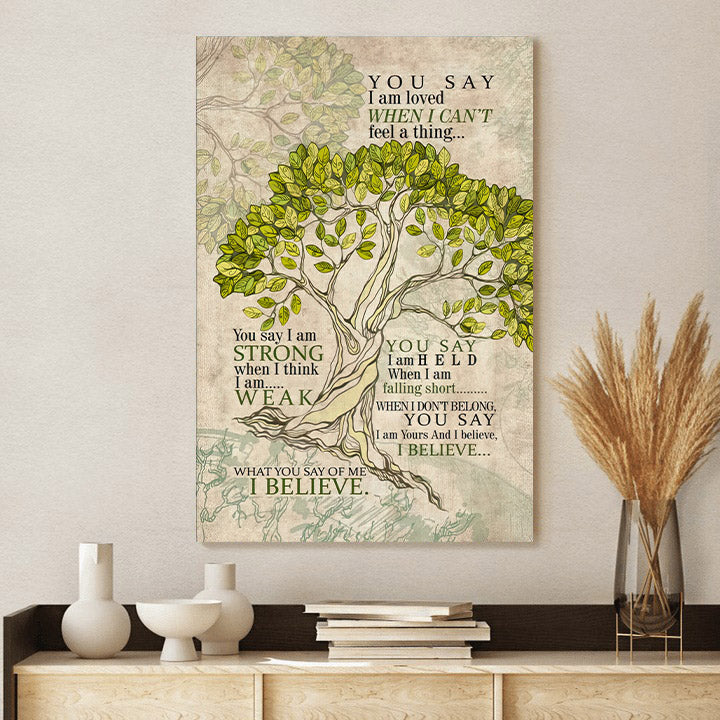 Lauren Daigle You Say Song Lyrics Wall Art Canvas - Poster To Print