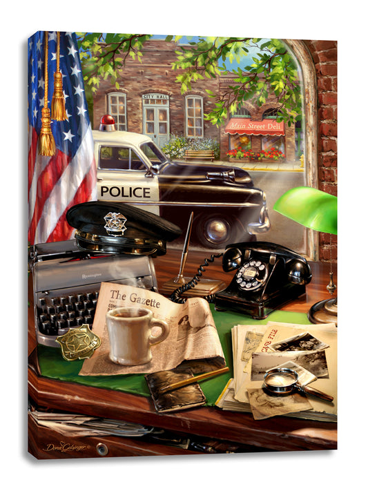 Law Enforcement Canvas Wall Art - Christian Wall Decor - Religious Gift