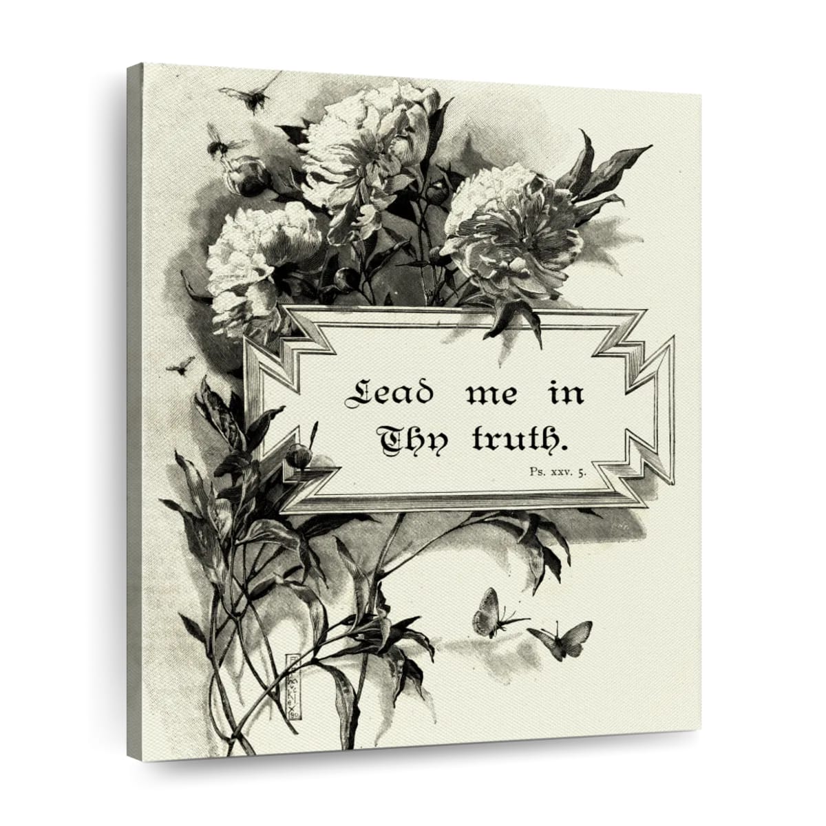 Lead Me In Thy Truth Canvas Wall Art - Canvas Religious Wall Art - Christian Wall Decor Living Room