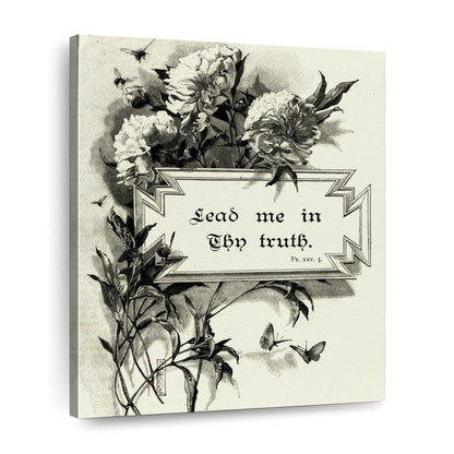 Lead Me In Thy Truth Canvas Wall Art - Canvas Religious Wall Art - Christian Wall Decor Living Room