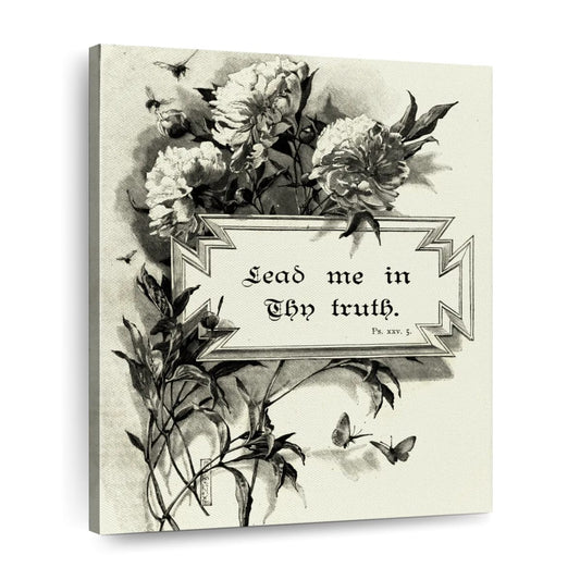Lead Me In Thy Truth Canvas Wall Art - Canvas Religious Wall Art - Christian Wall Decor Living Room