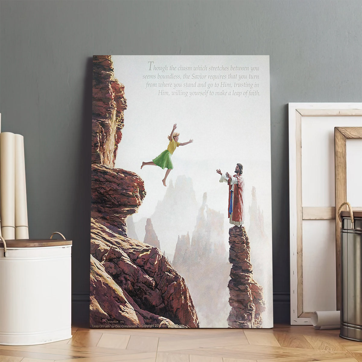 Leap Of Faith Canvas Picture - Jesus Canvas Wall Art - Christian Wall Art