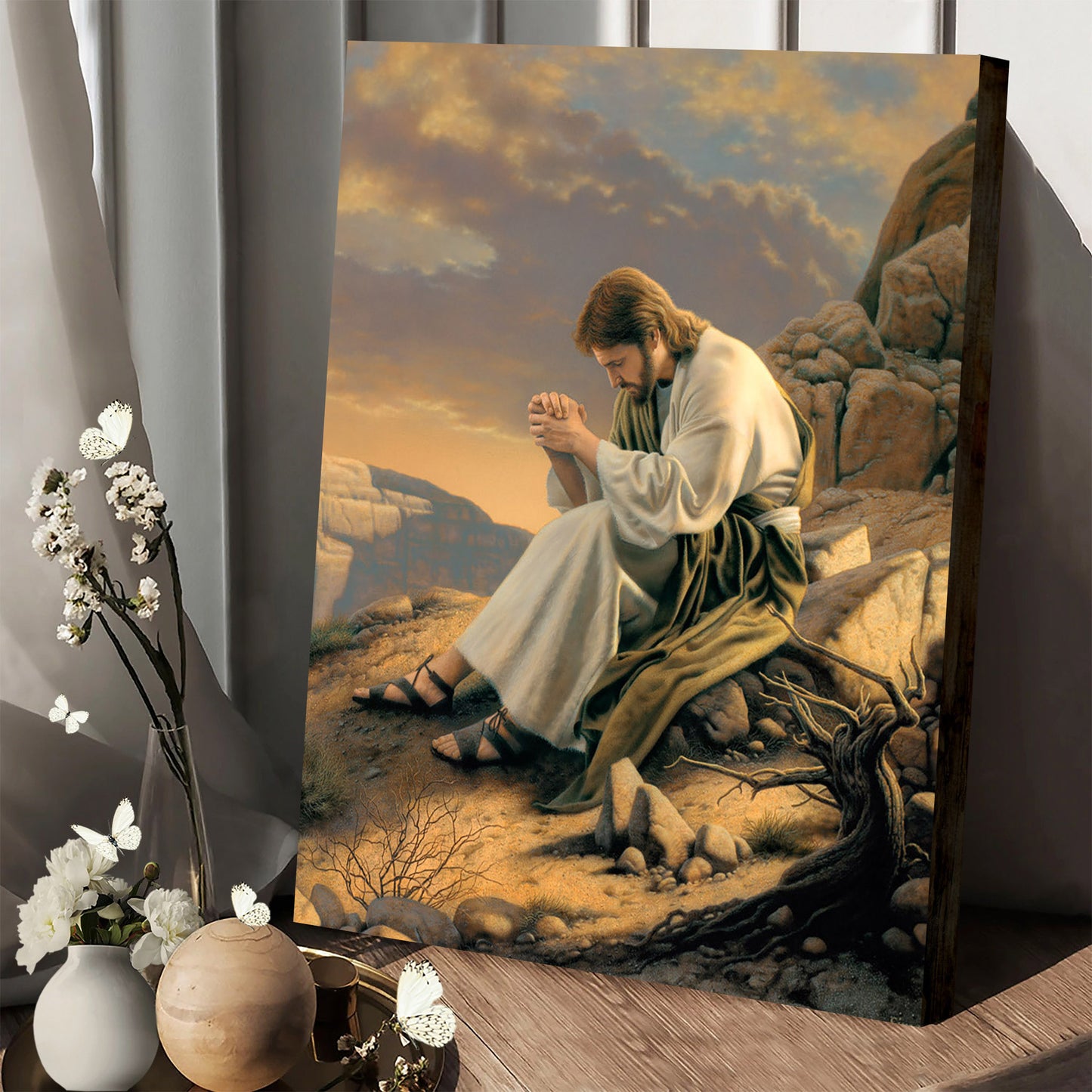 Led Canvas Picture - Jesus Christ Canvas Art - Christian Wall Canvas