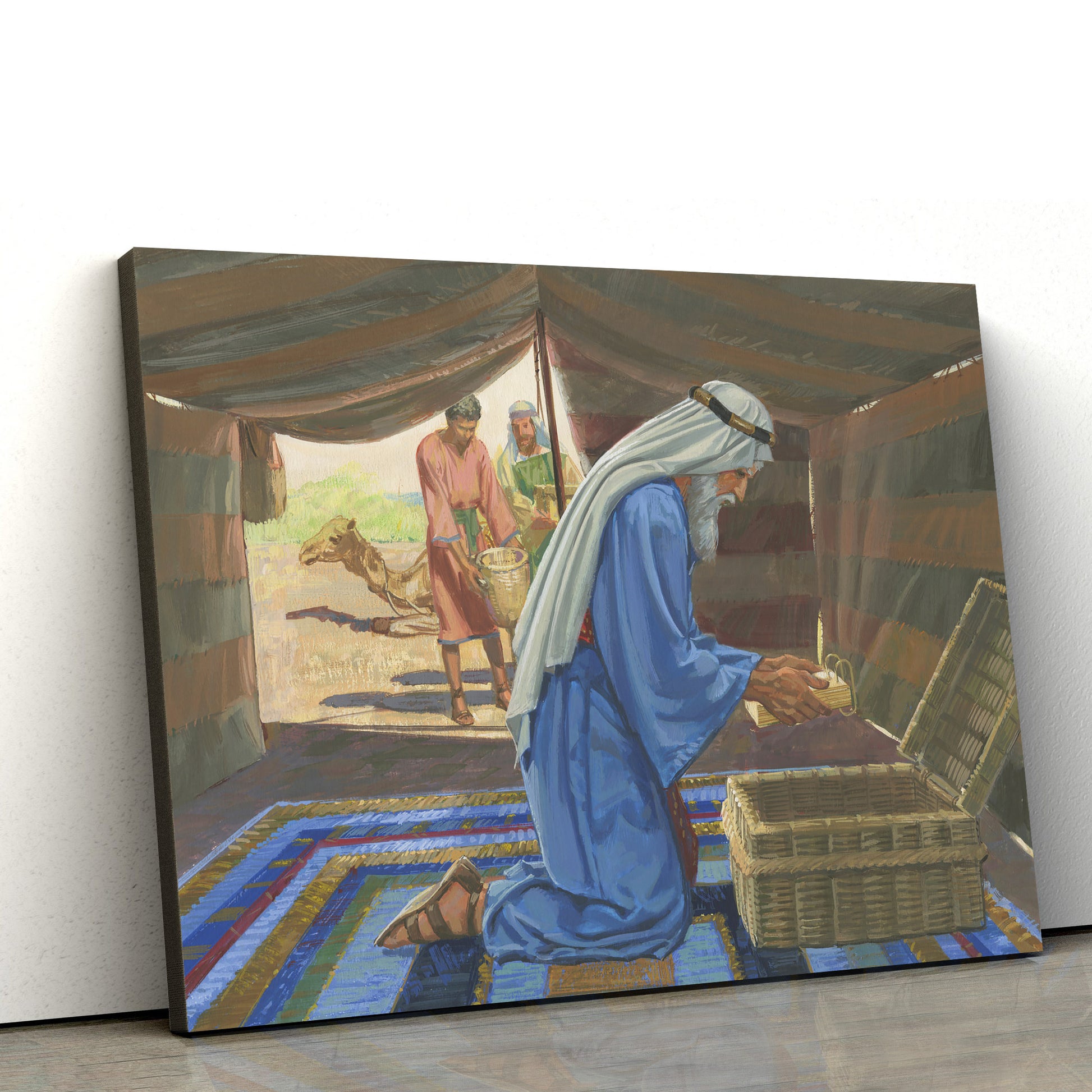 Lehi And The Brass Plates Canvas Pictures - Christian Paintings For Home - Religious Canvas Wall Decor