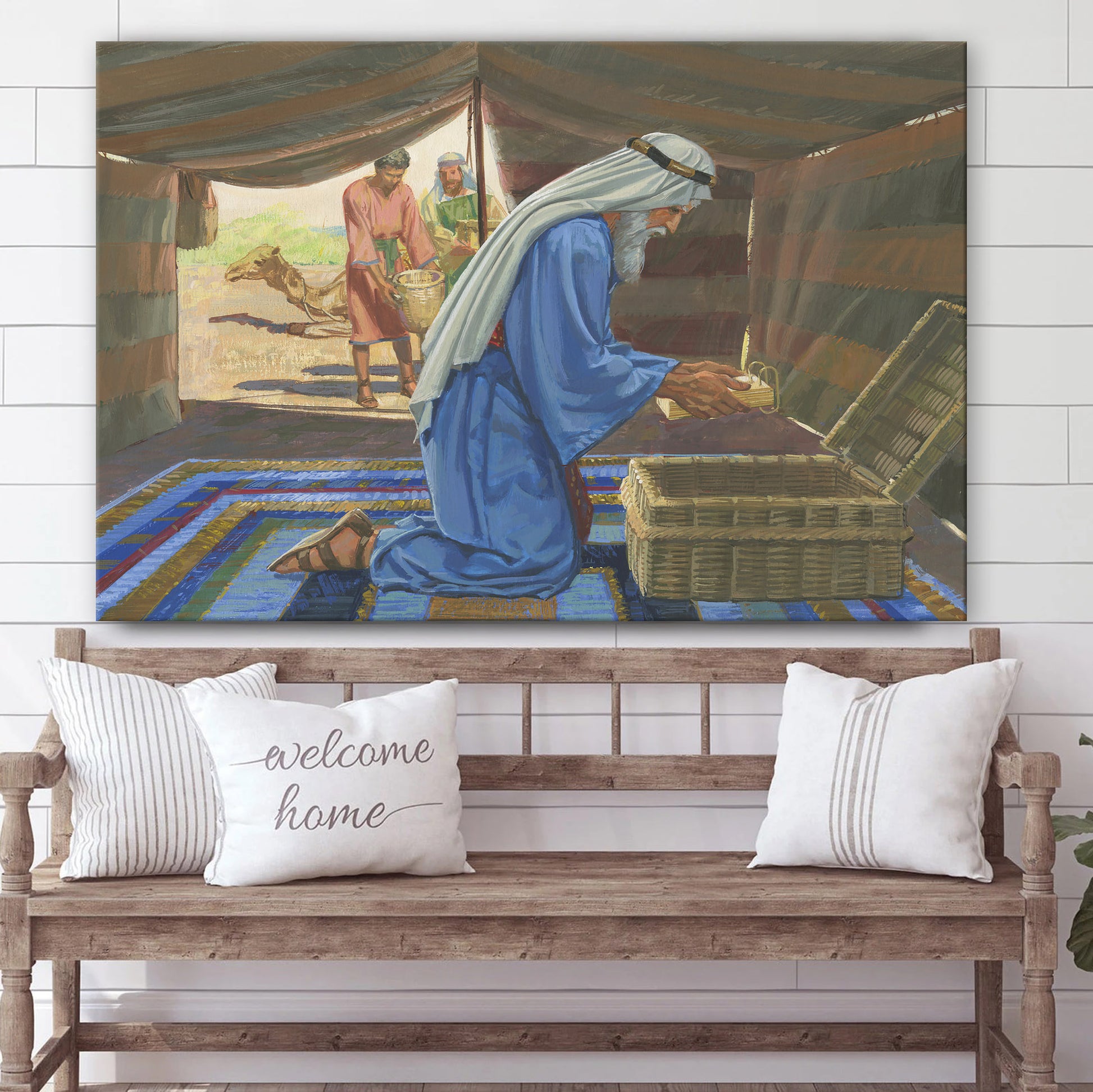 Lehi And The Brass Plates Canvas Pictures - Christian Paintings For Home - Religious Canvas Wall Decor