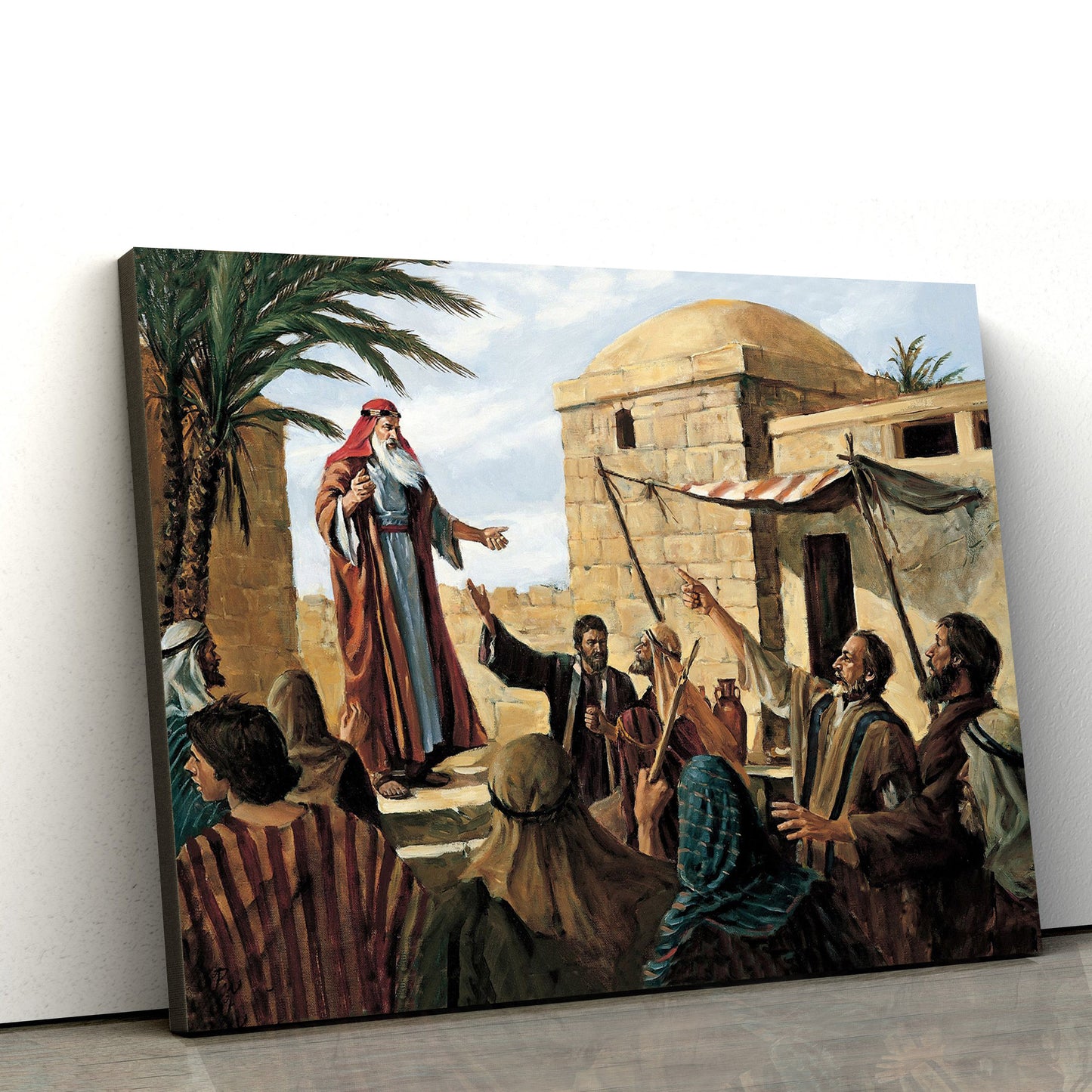 Lehi Prophesying To The People Of Jerusalem Canvas Pictures - Christian Paintings For Home - Religious Canvas Wall Decor