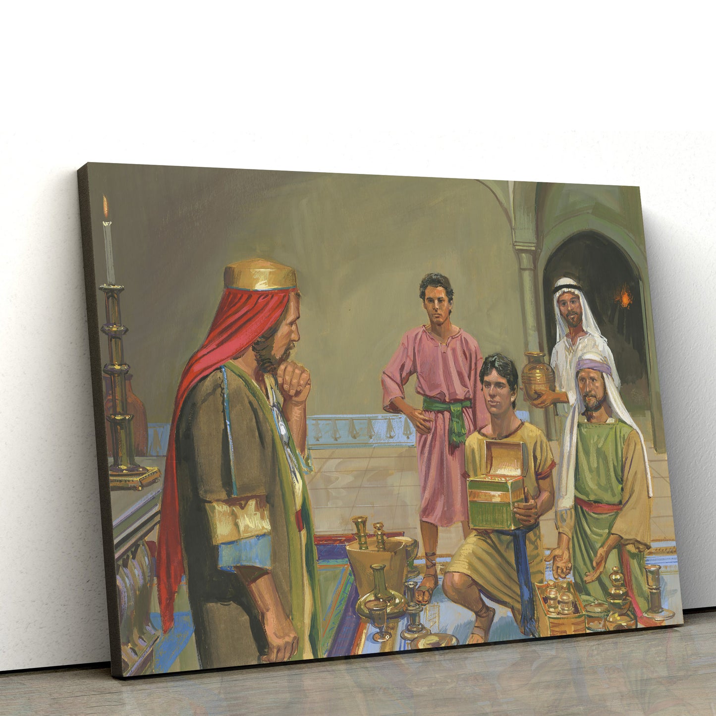 Lehi’s Sons Offering Riches To Laban Canvas Pictures - Christian Paintings For Home - Religious Canvas Wall Decor