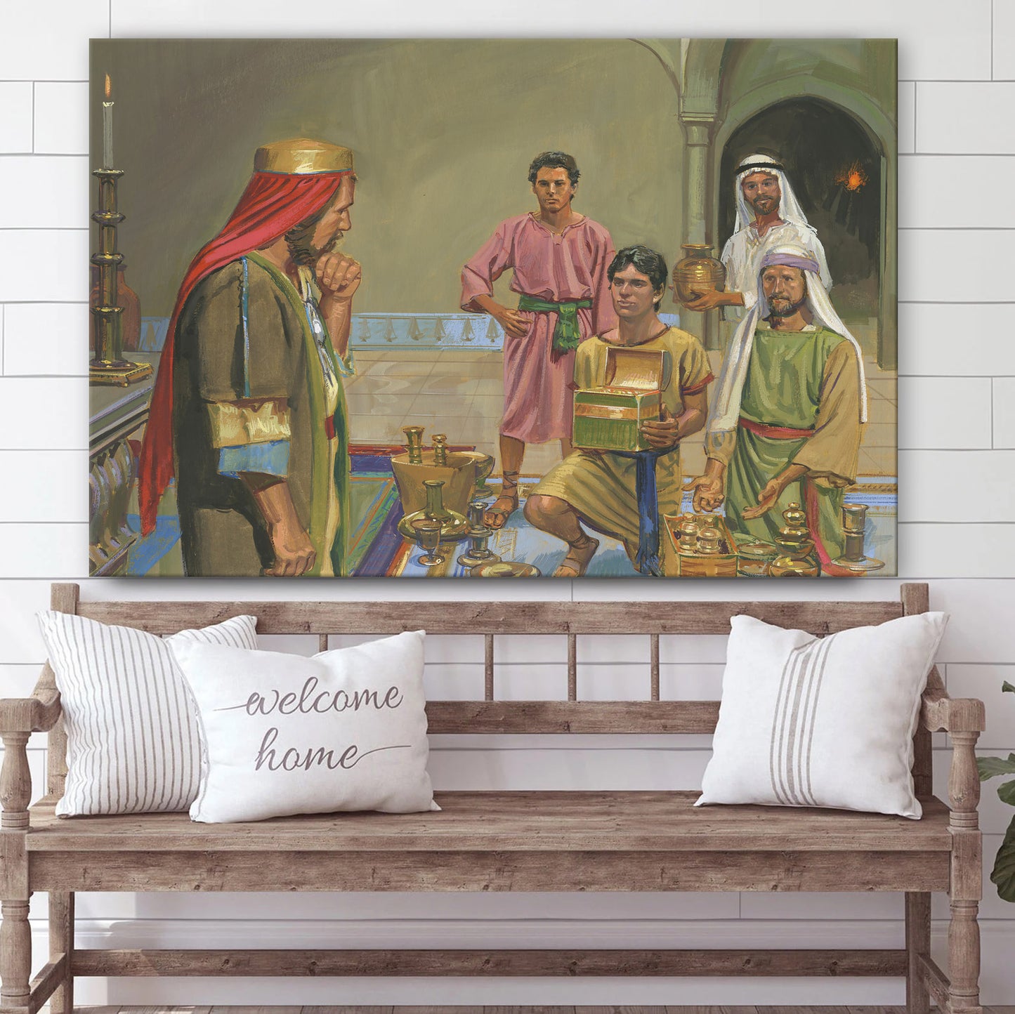 Lehi’s Sons Offering Riches To Laban Canvas Pictures - Christian Paintings For Home - Religious Canvas Wall Decor