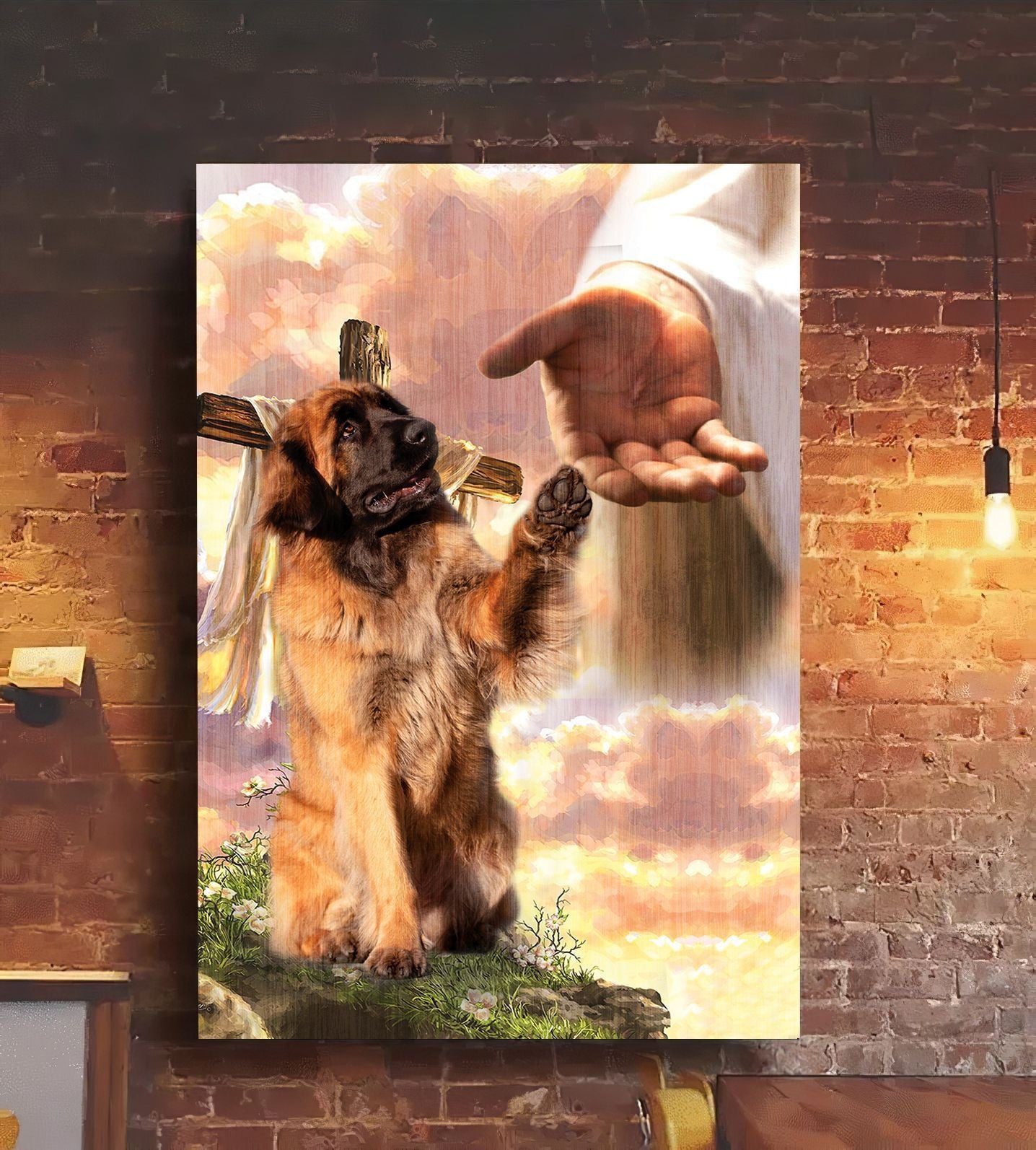 Leonberger God Hand Canvas - Canvas Decor Ideas