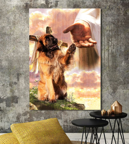 Leonberger God Hand Canvas - Canvas Decor Ideas