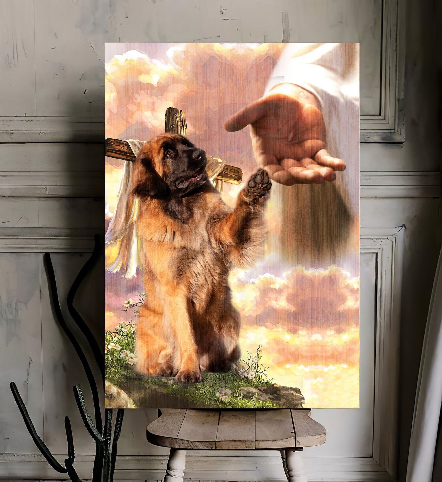 Leonberger God Hand Canvas - Canvas Decor Ideas