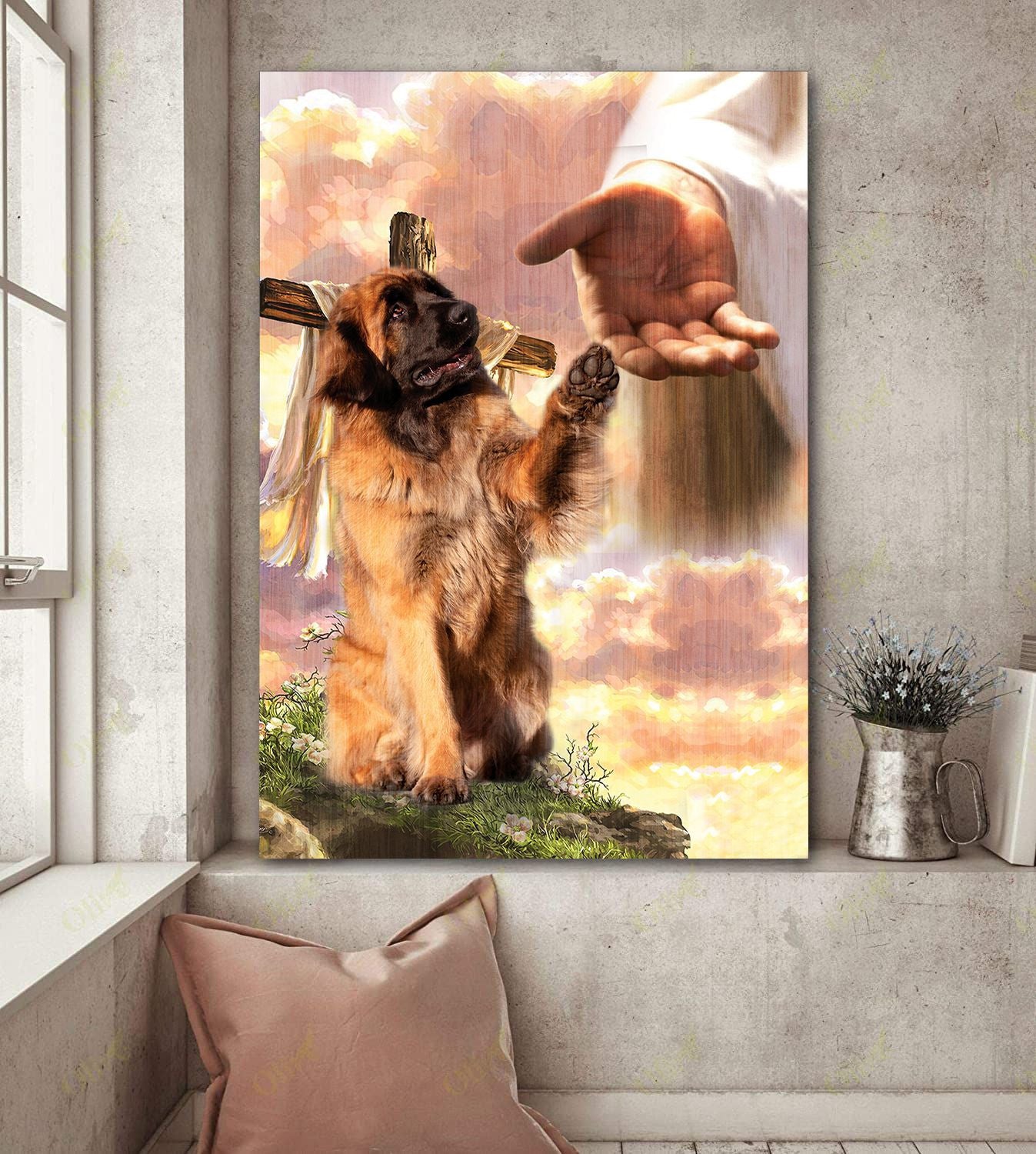 Leonberger God Hand Canvas - Canvas Decor Ideas