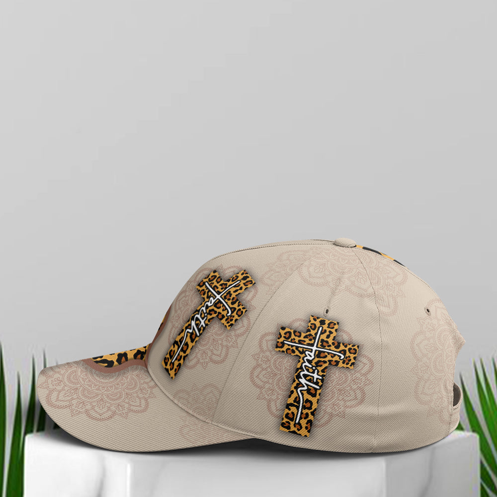 Leopard Crossover Faith Mandala Style Baseball Cap