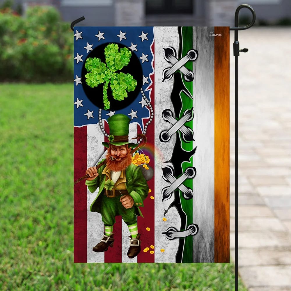 Leprechaun St Patrick's Day House Flag - St Patrick's Day Garden Flag - St. Patrick's Day Decorations