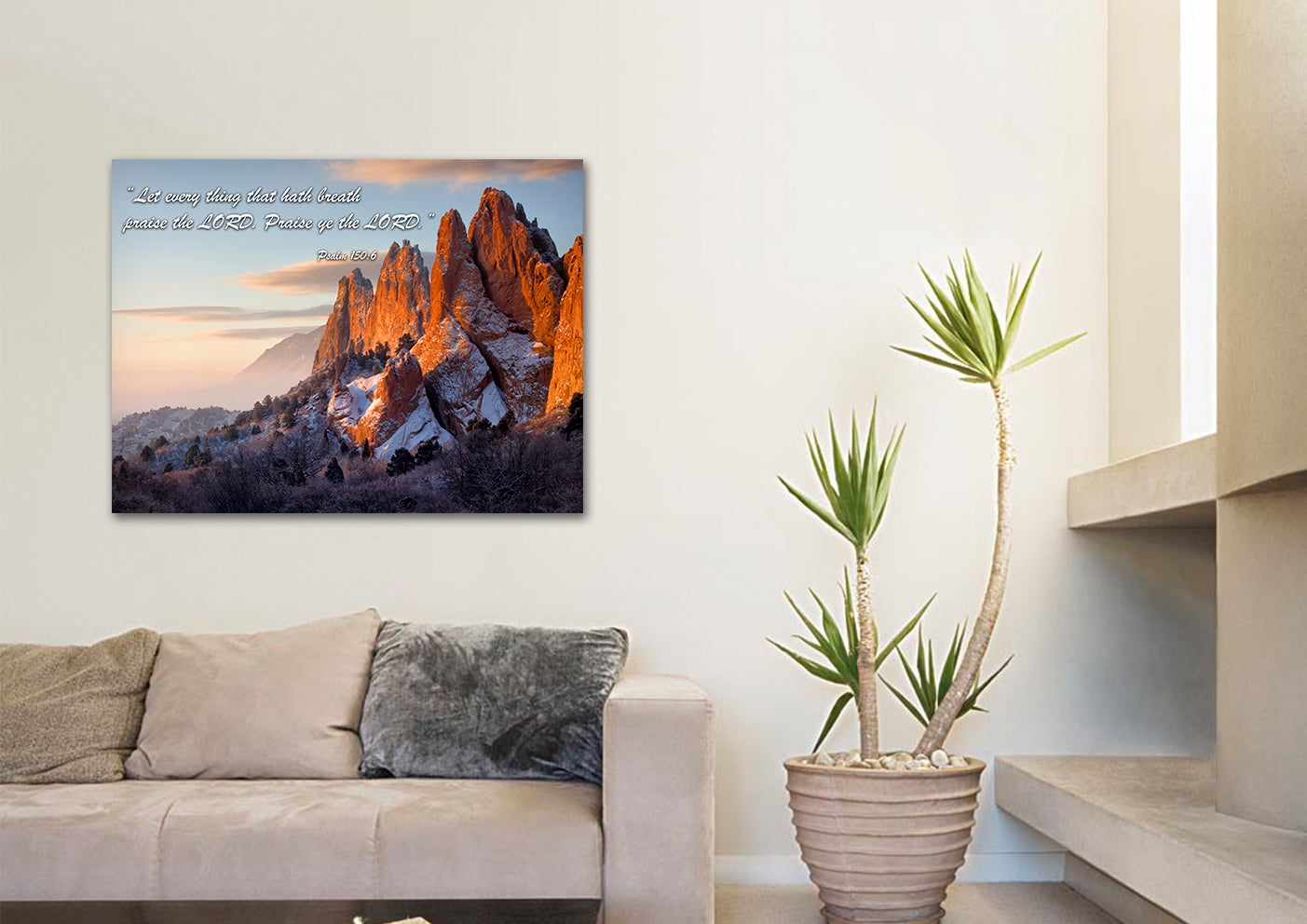 Let Everything Praise The Lord - Psalm 1506 Wall Art - Christian Canvas Wall Art