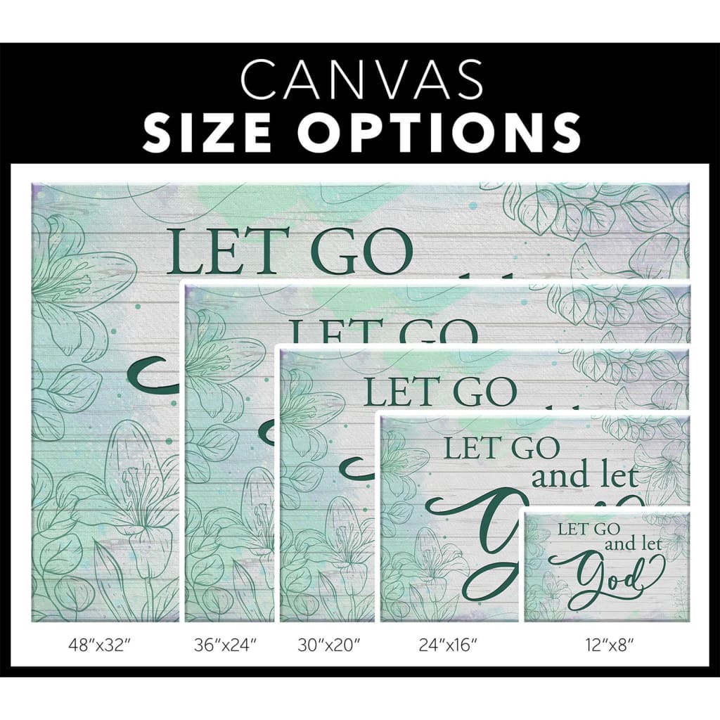 Let Go And Let God Canvas Wall Art - Christian Canvas - Faith Canvas