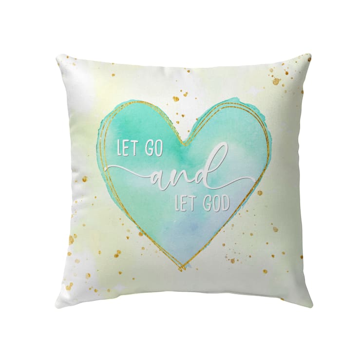 Let Go And Let God Pillow -  Christian Pillow