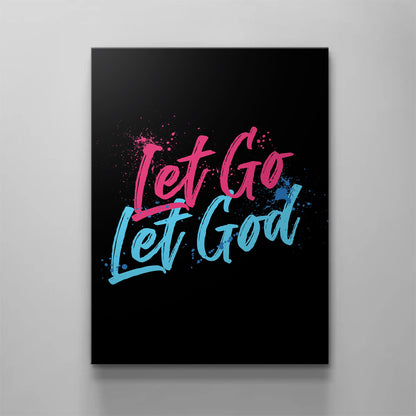 Let Go & Let God Canvas - Religious Canvas Art - Christian Canvas Wall Art - Ciaocustom
