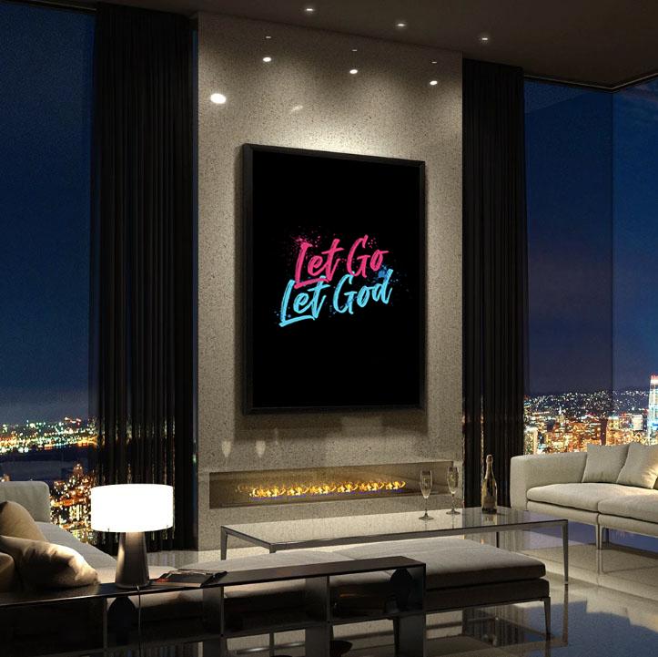 Let Go & Let God Canvas - Religious Canvas Art - Christian Canvas Wall Art - Ciaocustom