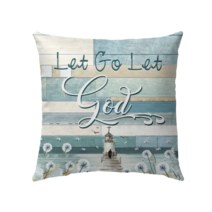Let Go Let God Throw Pillow - Christian Pillows