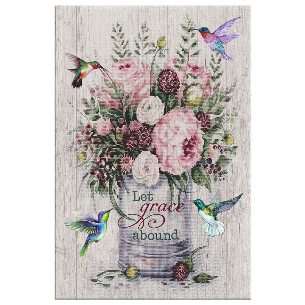 Let Grace Abound Canvas Wall Art - Christian Canvas Prints - Bible Verse Canvas