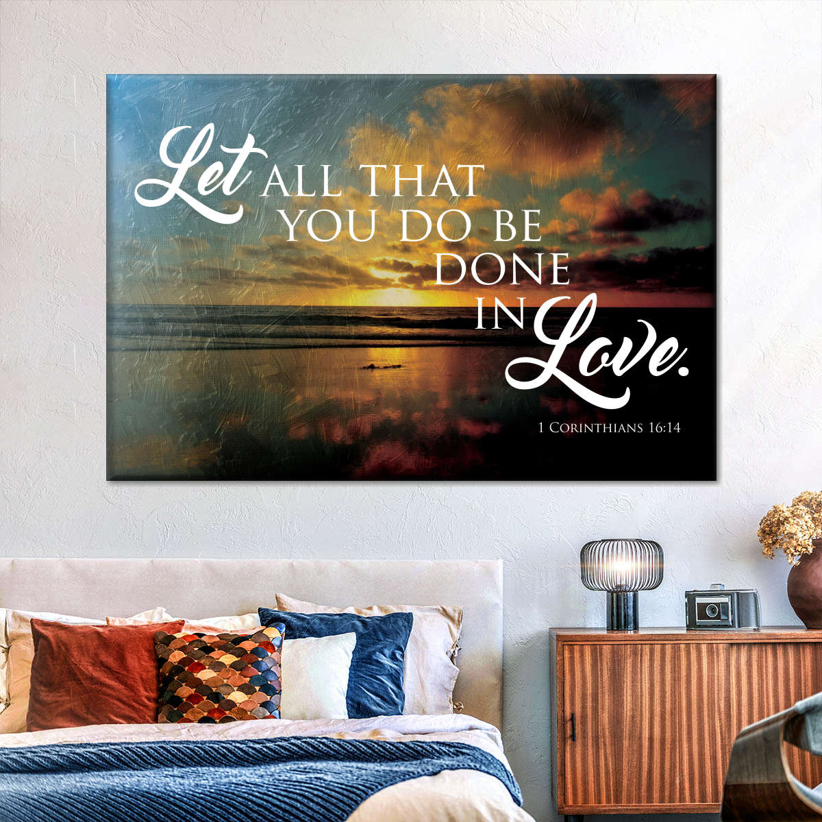 Let Love Canvas Wall Art - Christian Canvas Wall Art - Religious Wall Art Canvas