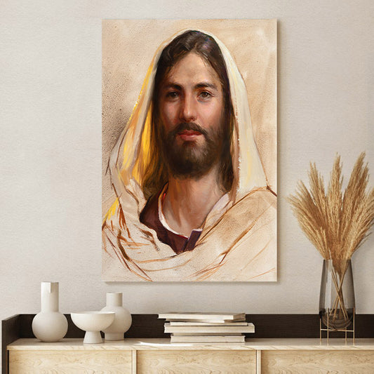 Let Not Your Hearts Be Troubled Canvas Wall Art - Jesus Picture - Jesus Portrait Canvas