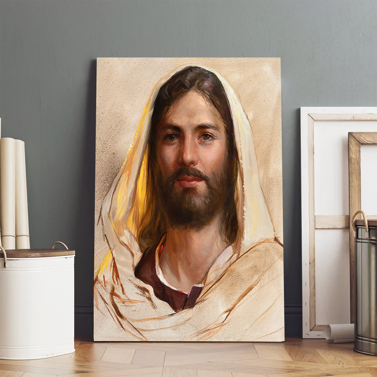 Let Not Your Hearts Be Troubled Canvas Wall Art - Jesus Picture - Jesus Portrait Canvas