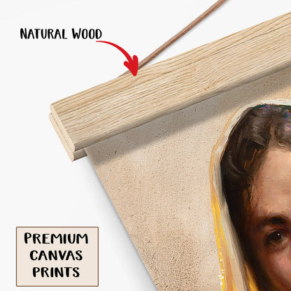 Let Not Your Hearts Be Troubled Hanging Canvas Wall Art - Jesus Picture - Jesus Portrait Canvas - Religious Canvas