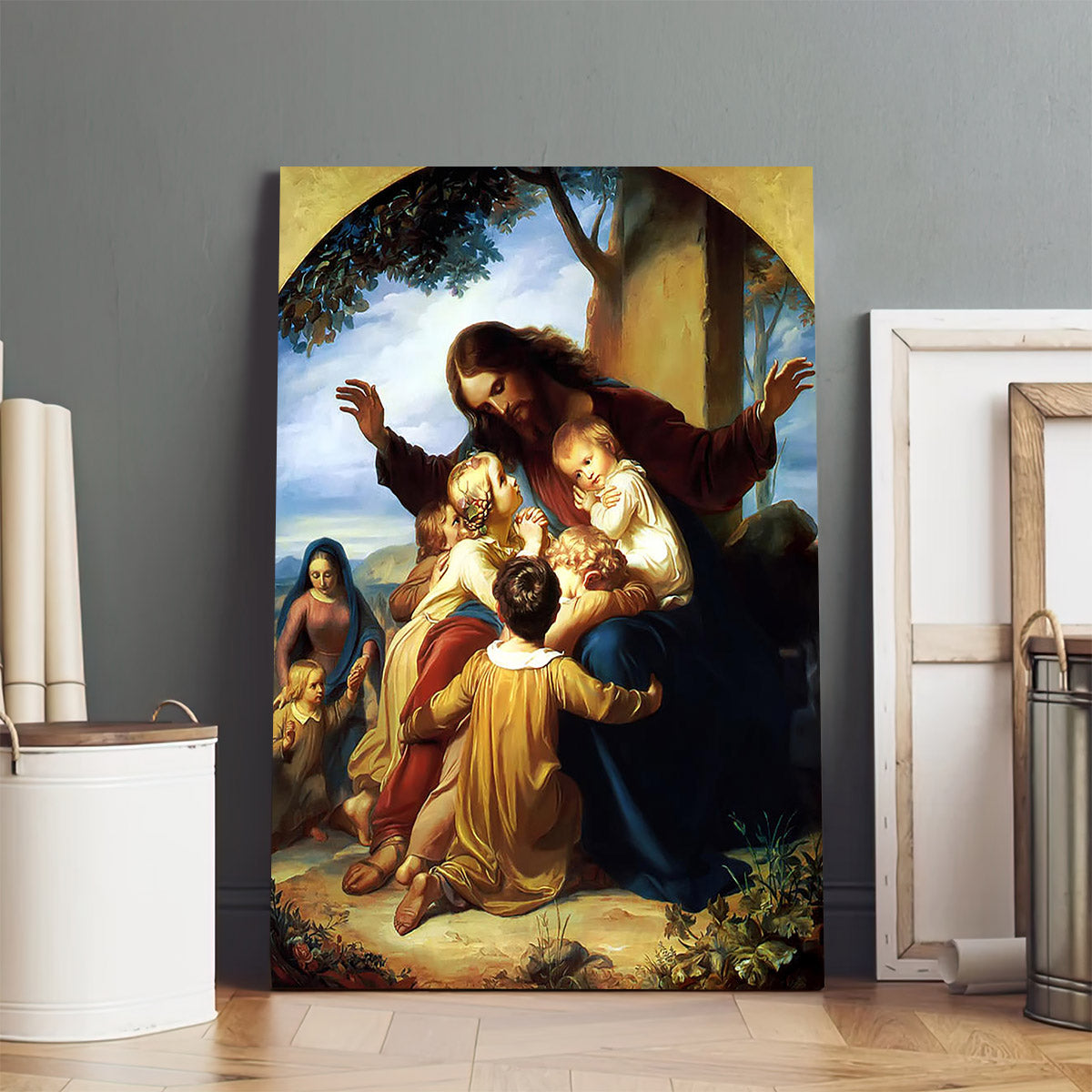 Let The Children Come To Me  Canvas Wall Art - Jesus Canvas Pictures - Christian Wall Art