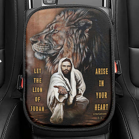 Let The Lion Of Judah Arise In Your Heart Seat Box Cover, Revelation 5 5, Christian Car Interior Accessories