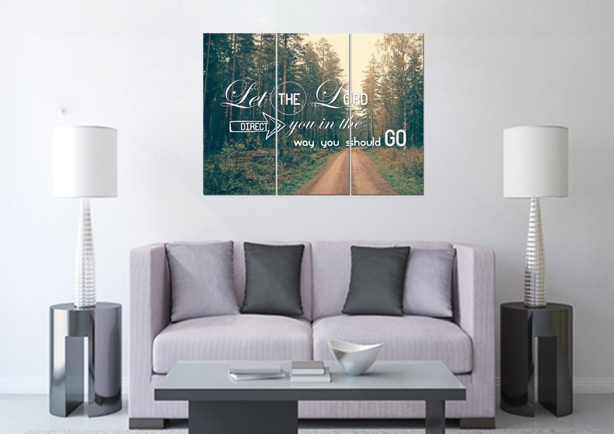 Let The Lord Direct You In The Way You Should Go Canvas Wall Art Print - Christian Canvas Wall Art
