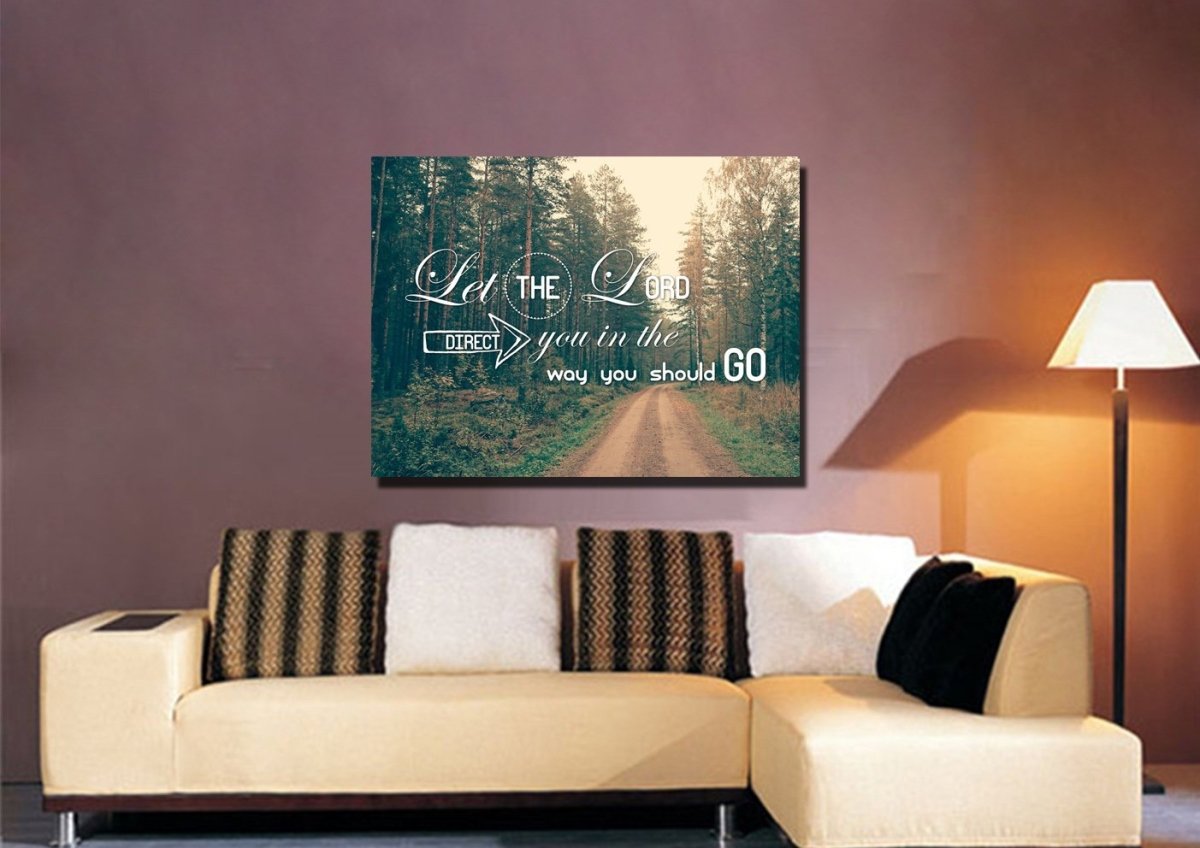 Let The Lord Direct You In The Way You Should Go Canvas Wall Art Print - Christian Canvas Wall Art