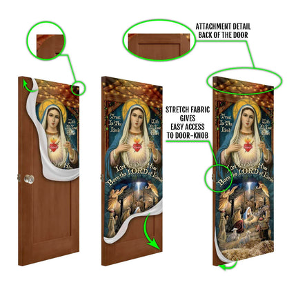 Let Us Adore Hime Jesus Door Cover - Religious Door Decorations - Christian Home Decor