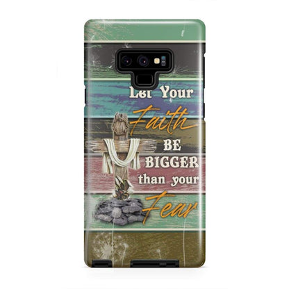 Let Your Faith Be Bigger Than Your Fear - Cross With White Cloth Phone Case - Inspirational Bible Scripture iPhone Cases
