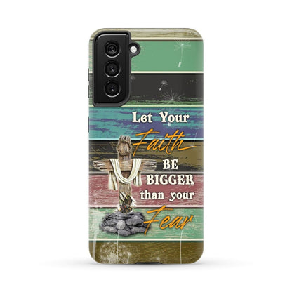 Let Your Faith Be Bigger Than Your Fear - Cross With White Cloth Phone Case - Inspirational Bible Scripture iPhone Cases
