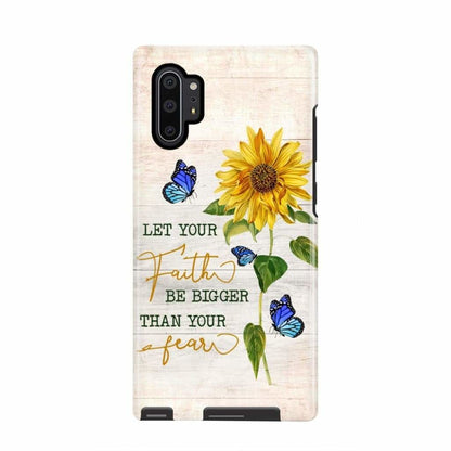 Let Your Faith Be Bigger Than Your Fear Butterfly Sunflower Christian Phone Case - Scripture Phone Cases - Iphone Cases Christian