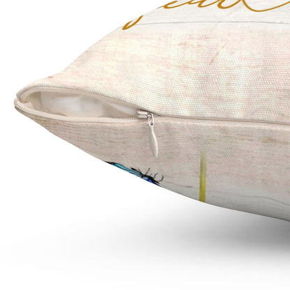 Let Your Faith Be Bigger Than Your Fear, Butterfly Sunflower Christian Pillow