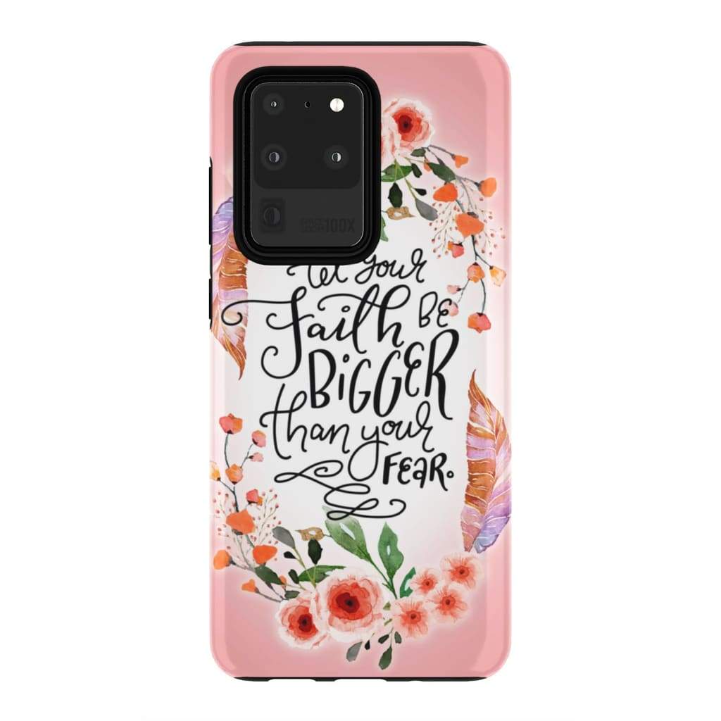Let Your Faith Be Bigger Than Your Fear Phone Case  Faith Phone Cases - Inspirational Bible Scripture iPhone Cases