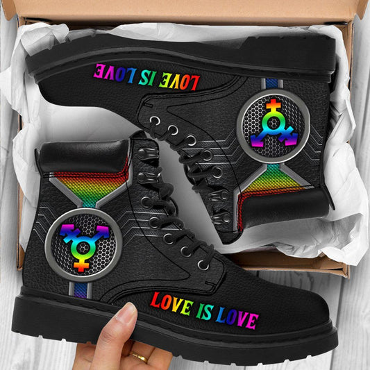 Lgbt Love Is Love Tbl Boots 1 - Christian Shoes For Men And Women