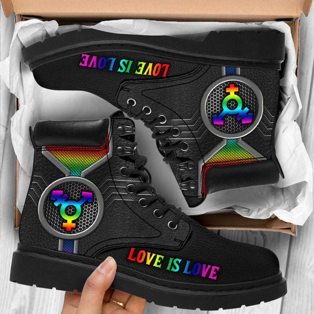 Lgbt Love Is Love Tbl Boots 1 - Christian Shoes For Men And Women