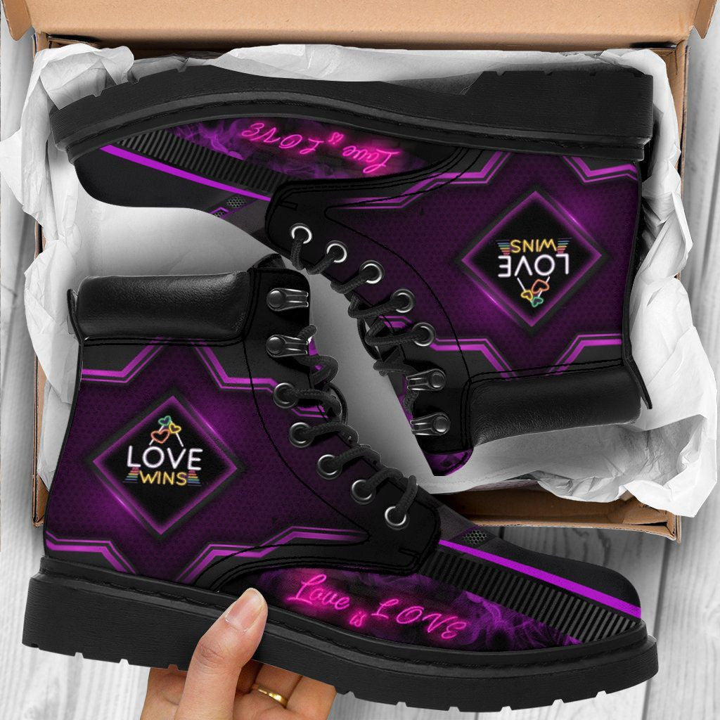 Lgbt Love Wins Love Is Love Tbl Boots - Christian Shoes For Men And Women