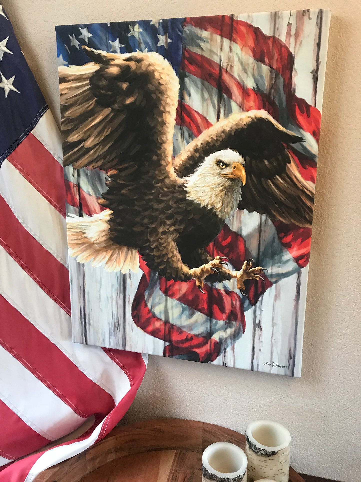 Liberty Eagle Canvas Wall Art - Christian Wall Decor - Religious Gift
