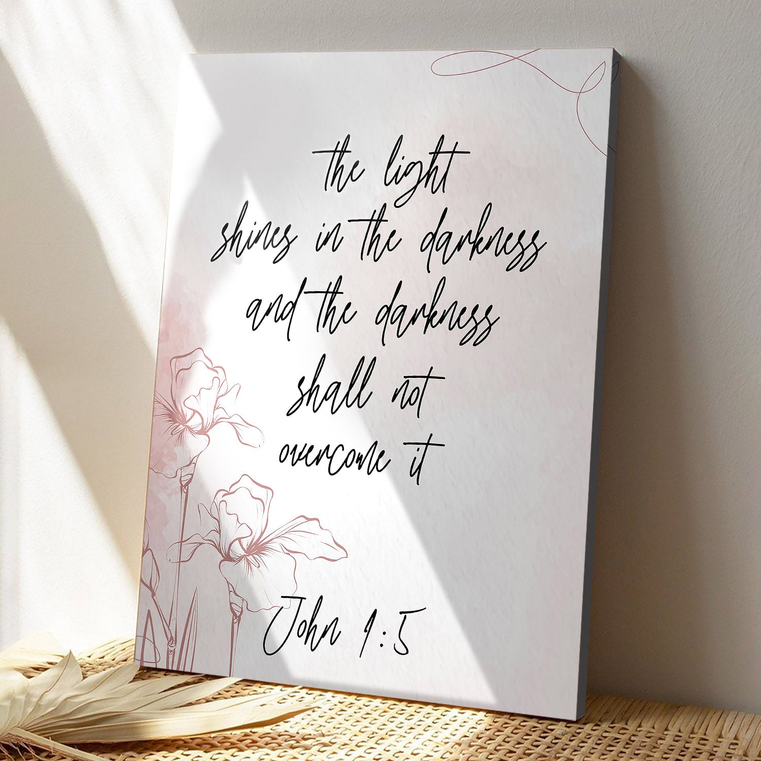 The Light Shines In The Darkness - Christian Canvas Prints - Faith Canvas - Bible Verse Canvas - Ciaocustom