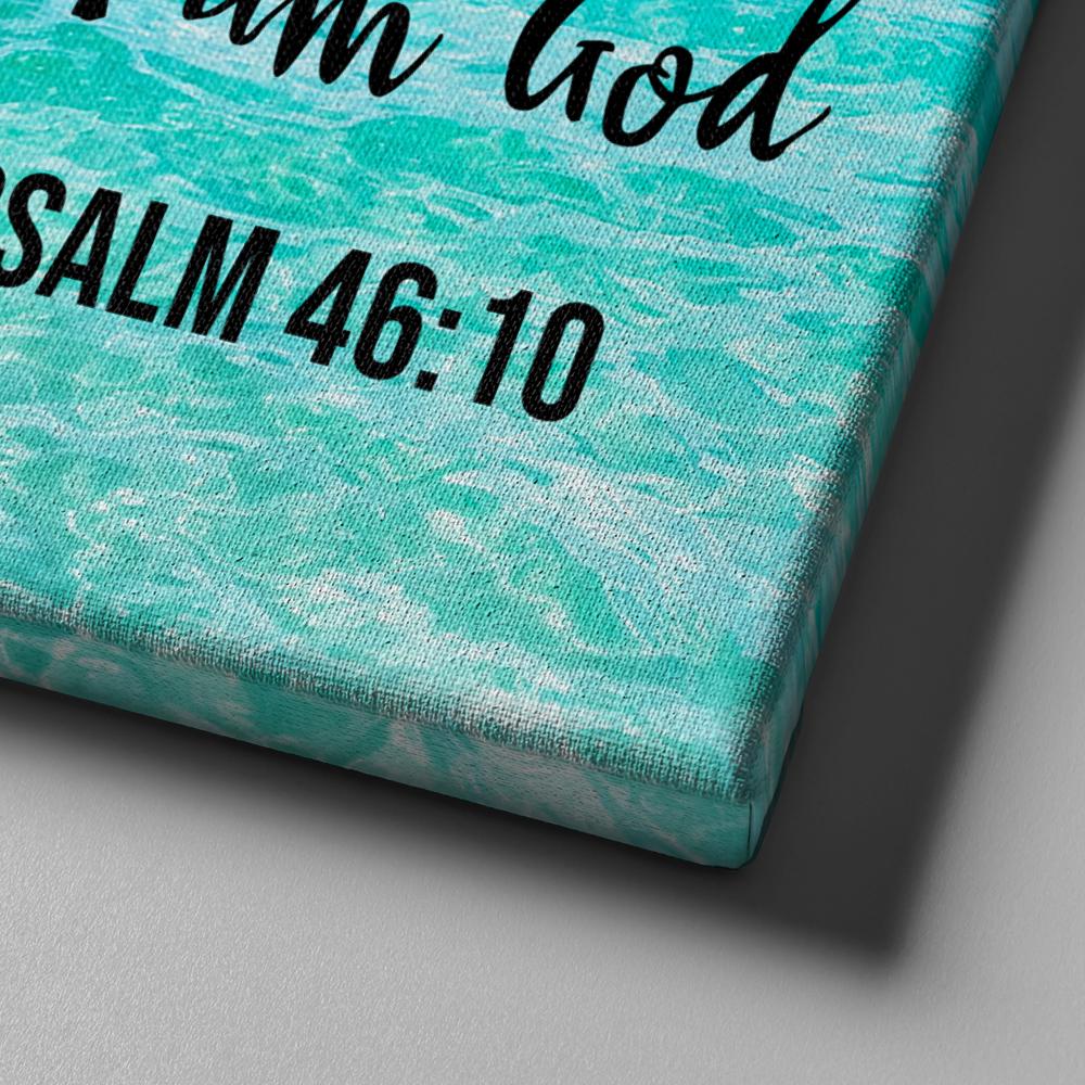 Light Blue Waterfall & Be Still Canvas Wall Art