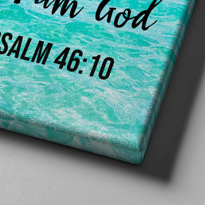 Light Blue Waterfall & Be Still Canvas Wall Art